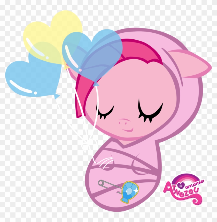 Atnezau, Baby, Baby Blanket, Baby Pony, Balloon, Blanket, - My Little Pony Pinkie Pie Baby #369585