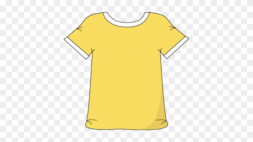 T Shirt Clip Art - Yellow And White Tshirt #369628