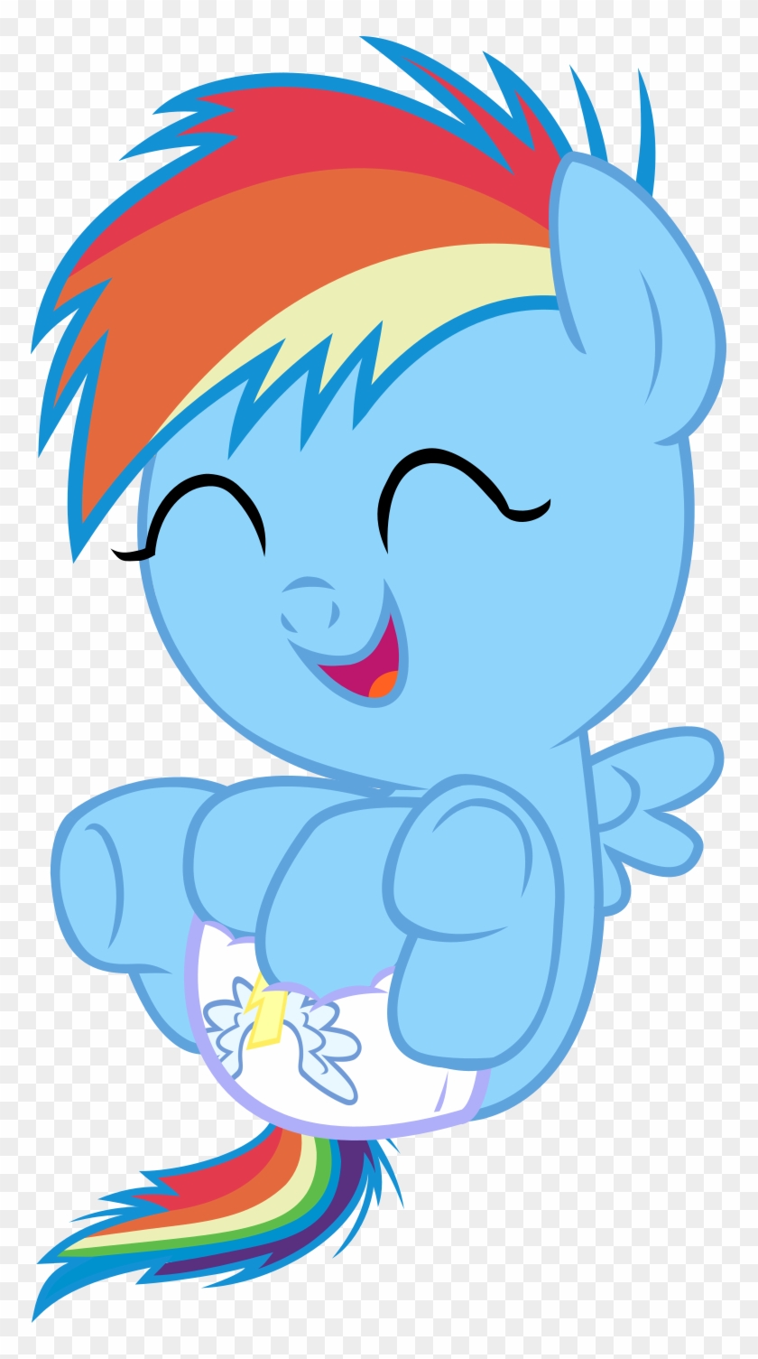 Artist Needed, Baby, Baby Dash, Baby Pony, Cute, Dashabetes, - Rainbow Dash #369658