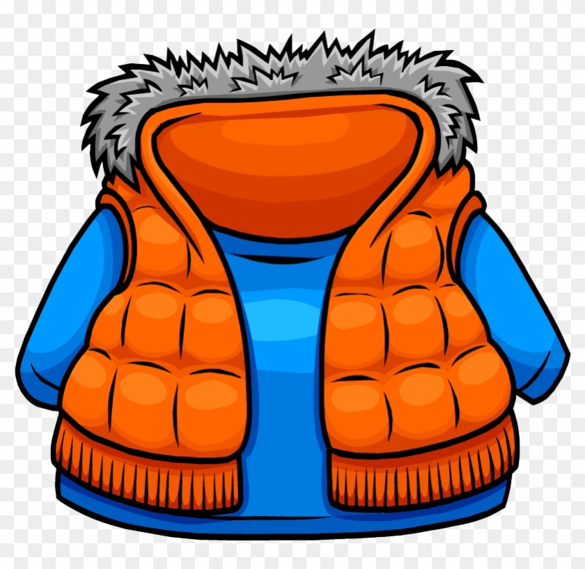 Orange Vest - Club Penguin Vest #369704