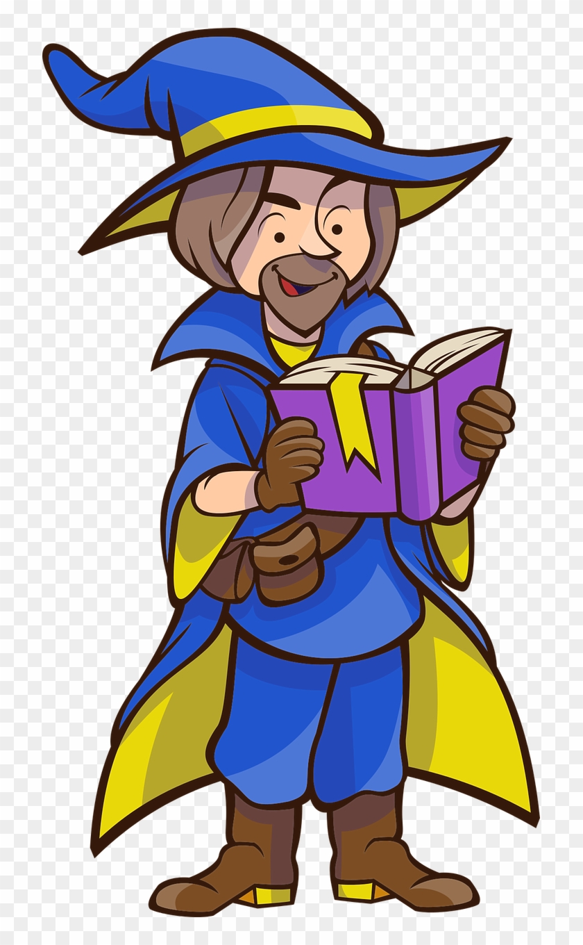 Wizard With Book Png #369713