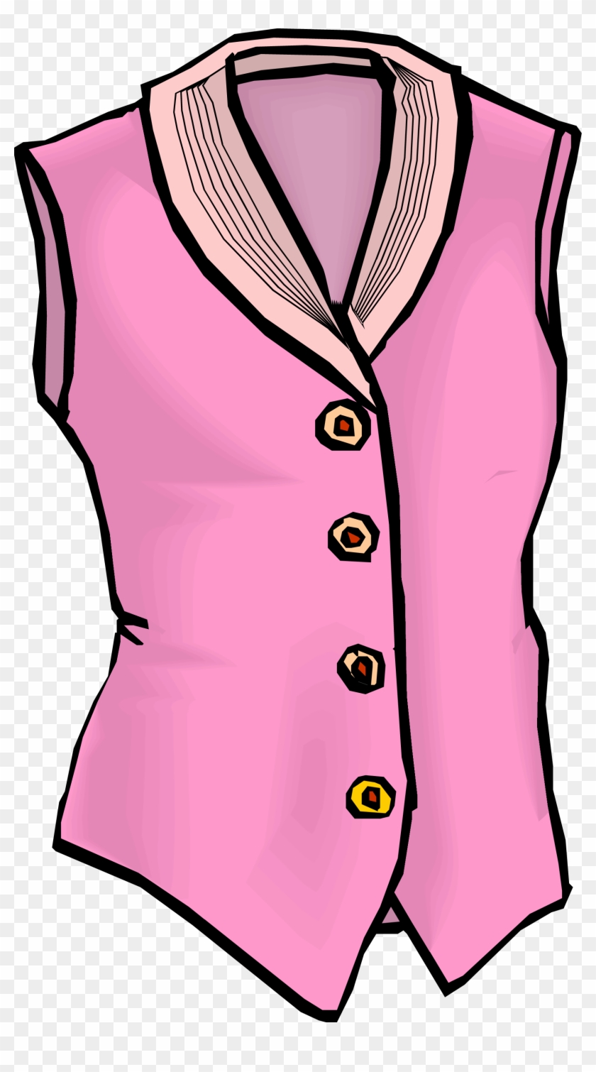 Sweater Vest Blouse Clip Art Pink Vector Dress 1688 - Sweater Vest Blouse Clip Art Pink Vector Dress 1688 #369773