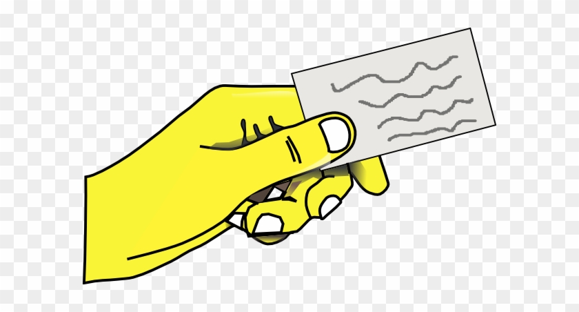 Yellow Hands Giving Offering Clip Art - Business Card Clip Art #369762