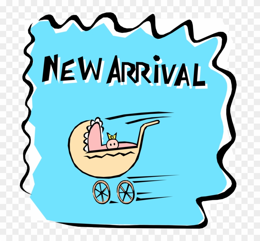 Vector Illustration Of New Arrival Newborn Infant Baby - Vector Illustration Of New Arrival Newborn Infant Baby #369785