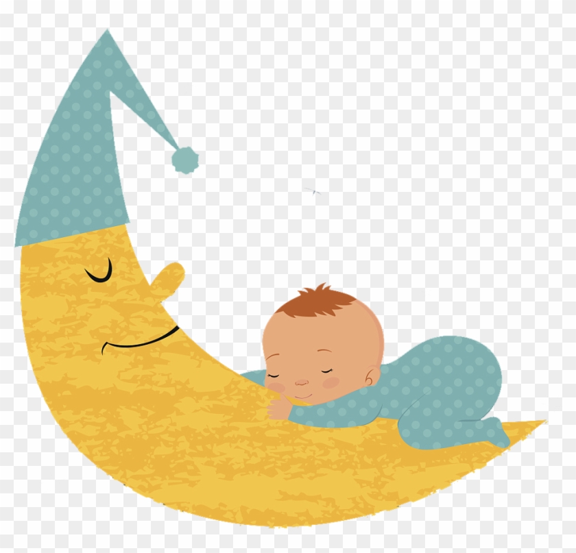 Lovely Illustration, Baby Asleep At Night - Lovely Illustration, Baby Asleep At Night #369889