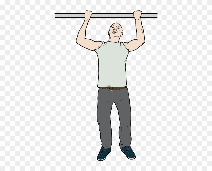 Chin Up Man Clip Art - Person Doing Chin Ups #369848