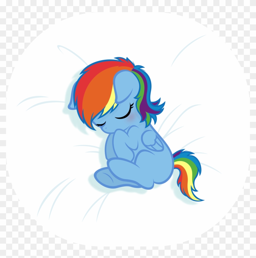 Baby Rainbow Dash Sleeping By Godoffury - Illustration #369893