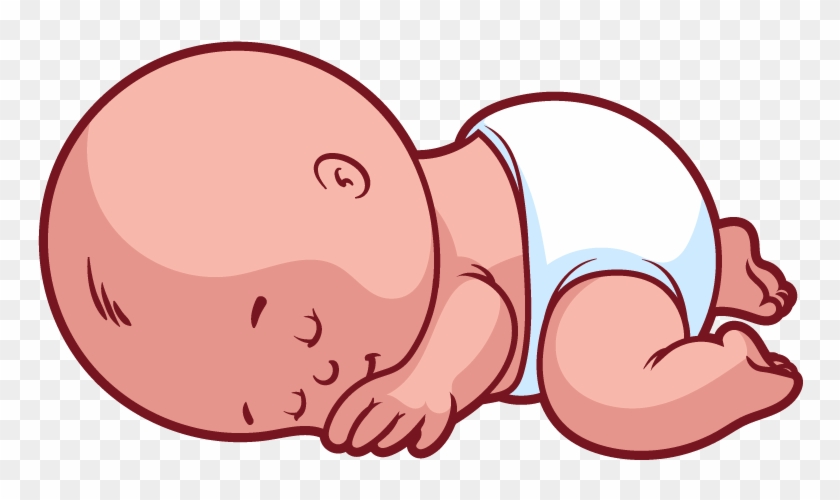 Diaper Cartoon Infant Sleep - Desenhos Bebe Na Barriga Png #369933