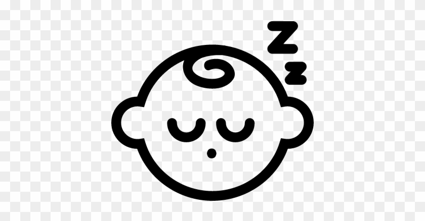 Sleeping Baby Vector - Baby Sleeping Icon Png #369955