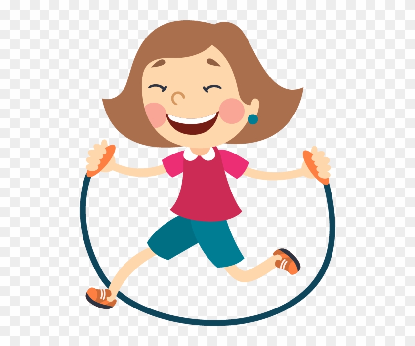 Child Abuse Violence Skipping Rope Make Believe - Girl Playing Cartoon Png #370017