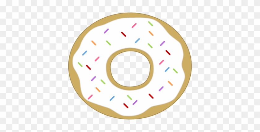 Donut With Sprinkles Clip Art - Doughnut #370053