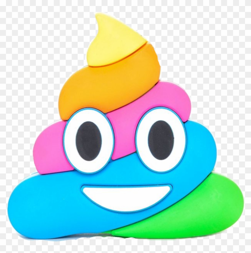 Pile Of Poo Emoji Feces Rainbow Smile - Rainbow Poop Emoji Png #370283