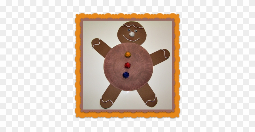 Winter Kids Crafts - Paper Plate Gingerbread Man Craft #370293