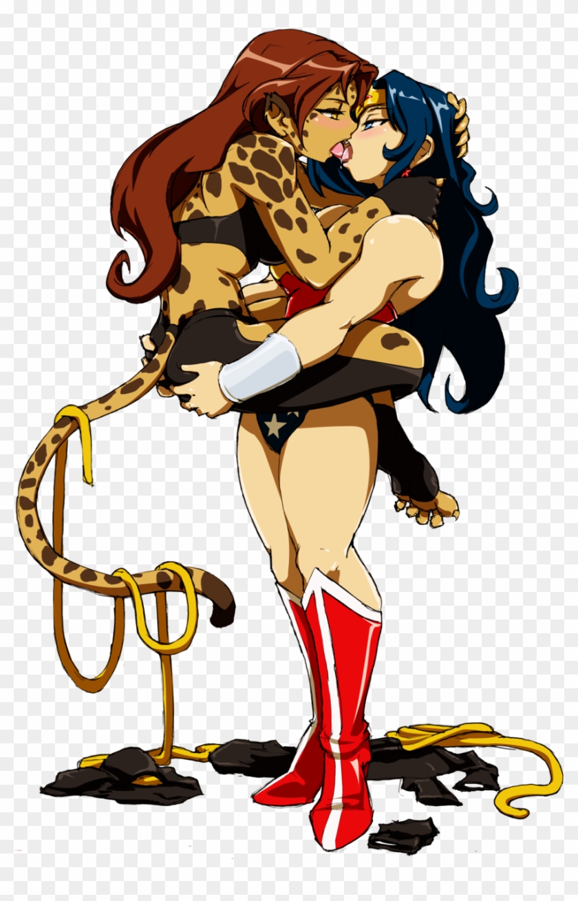 Cheetah Wonder Passion Kiss Clothes By Dan Heron By - Wonder Woman X Cheetah #370411