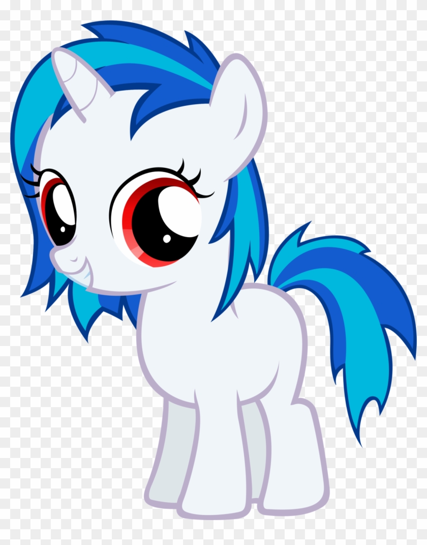 Vinyl Scratch Filly-red Eyes By Moongazeponies - Little Pony Friendship Is Magic #370510