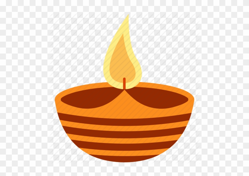 Oil Lamp Clipart Cartoon - Diwali Diya #370570