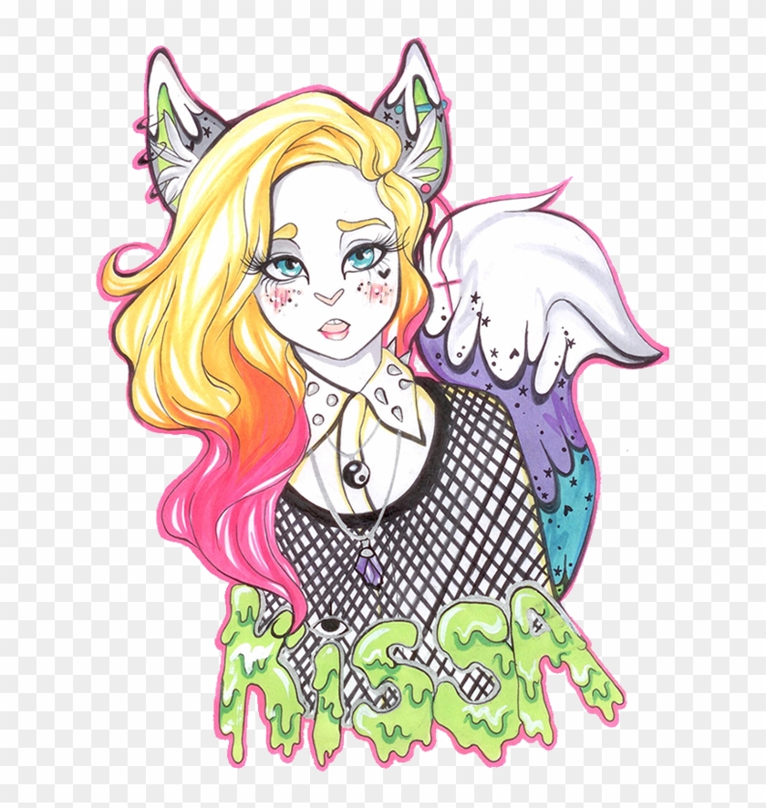 Kissa The Pastel Goth Badge By Eyekissa On Deviantart - Drawing Of A Pastel Goth #370584