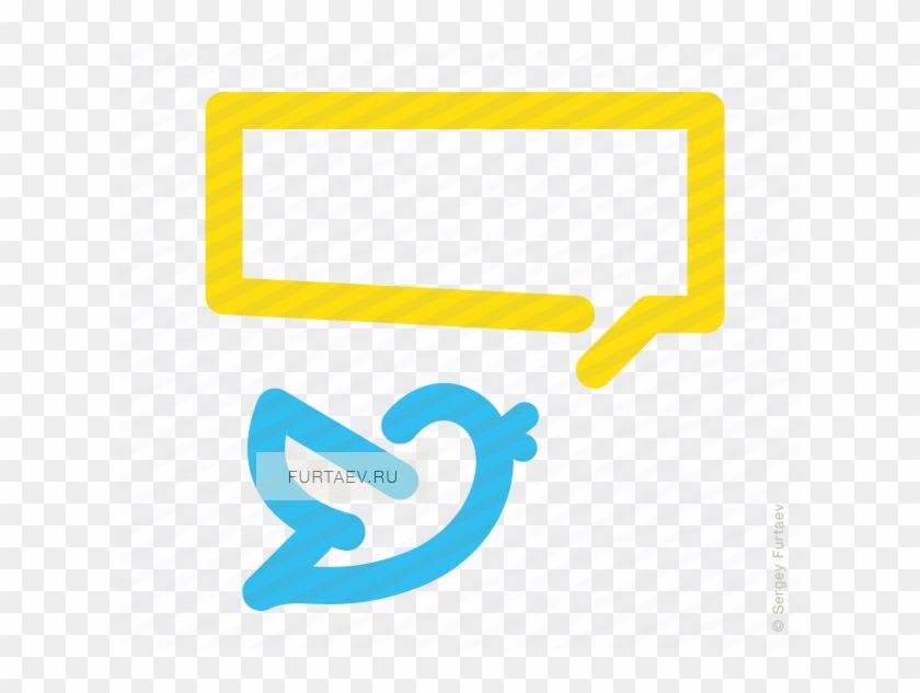 Vector Icon Of Twitter Bird With Speech Balloon - Portable Network Graphics #370624