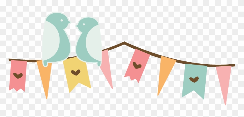 Love Birds On Banner Svg Cut File For Scrapbooking - Love Banner Png #370787