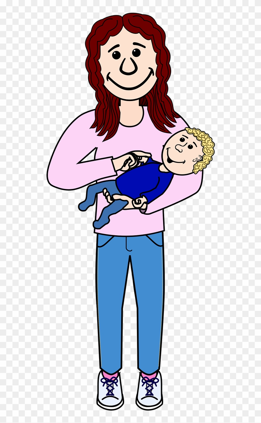 Baby Child Comic Frau Human Png Image - Mother #370961