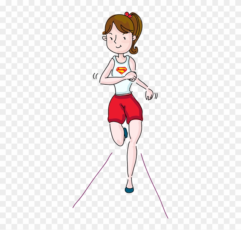 Cartoon Exercise Pictures 21, Buy Clip Art - Woman Jogging Png Clipart #370970