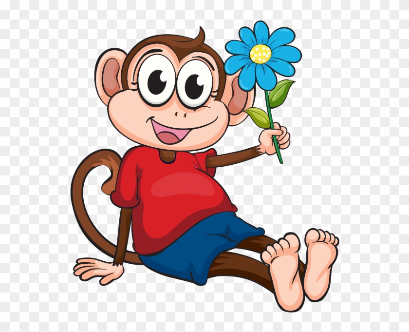 Chimpanzee Monkey Cartoon Clip Art - Monito Animado #370994