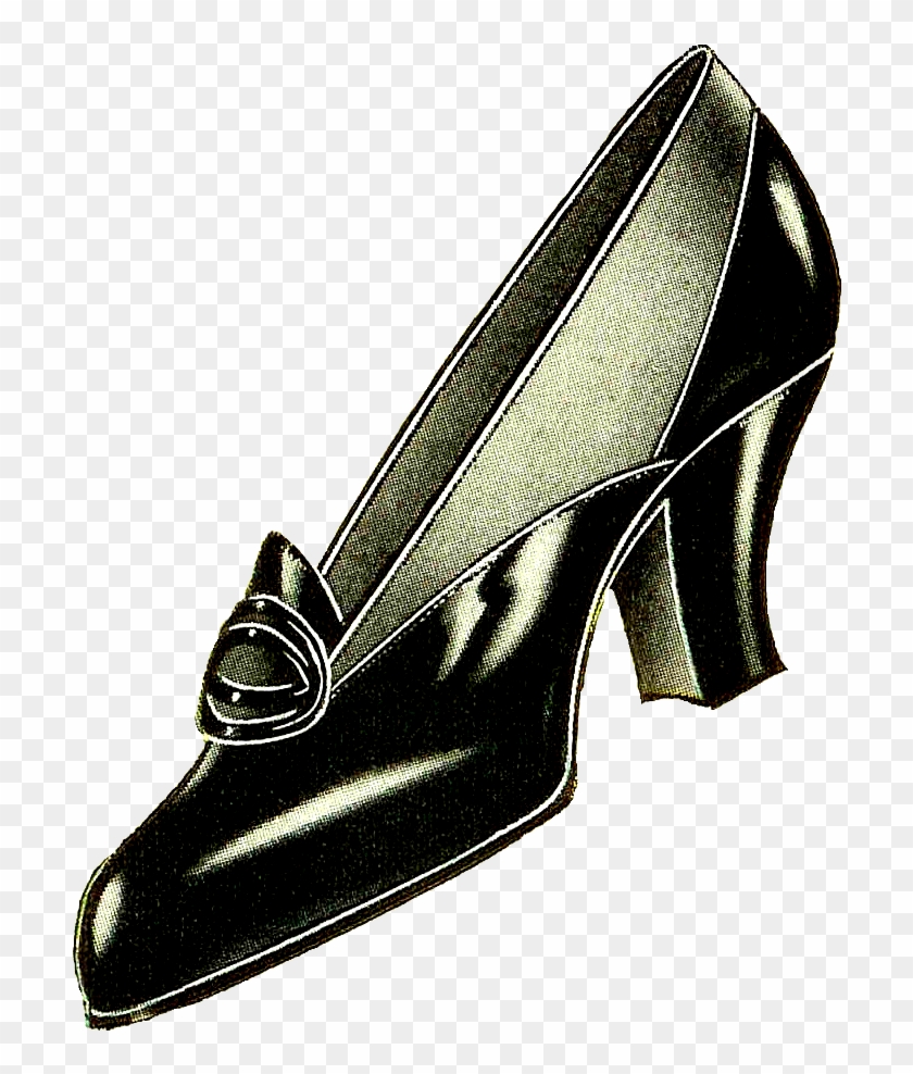 Vintage Women's Shoe Fashion Pumps With Free Blogger - Vintage Shoe Png #370992