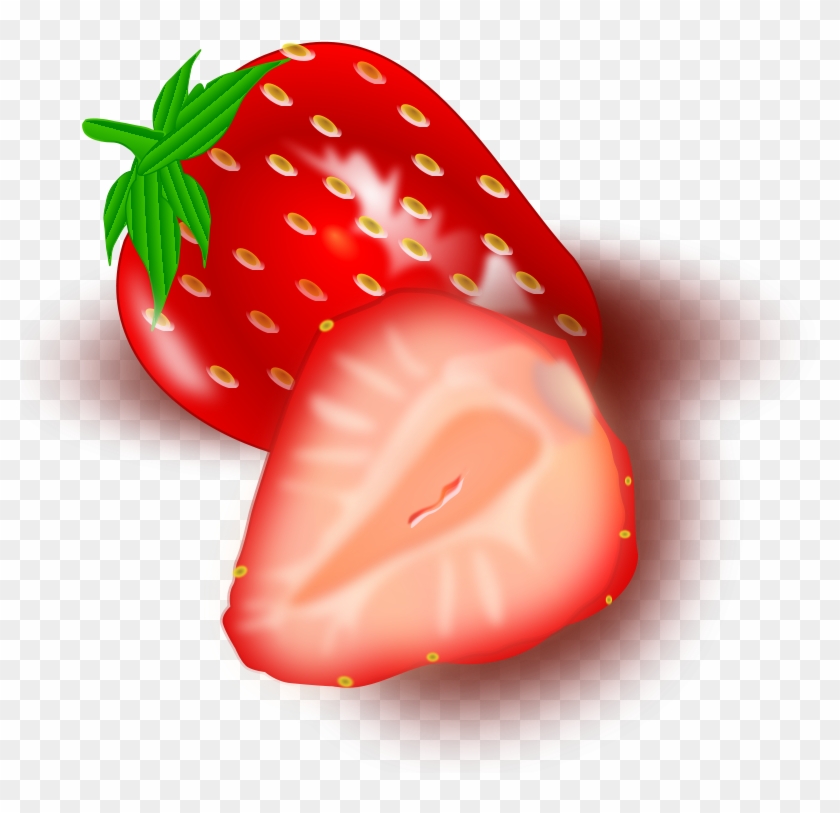 Strawberry Clipart Transparent Background - Draw A Strawberry Cut In Half #371019
