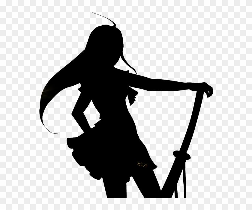 School Girl Swordsmen Silhouette By Cheachen - Anime Girl Silhouette Png #371030