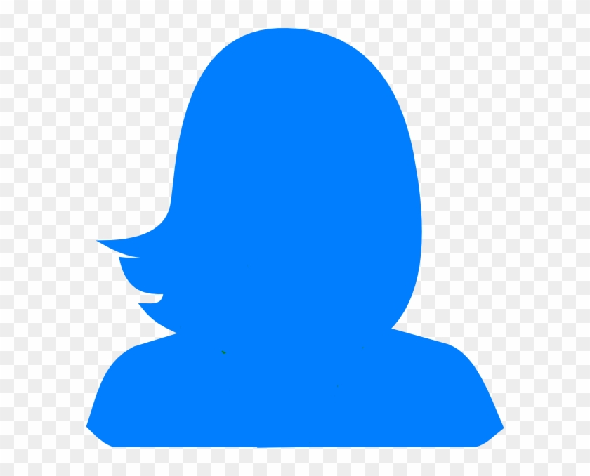 Female Silhouette Head Blue #371033