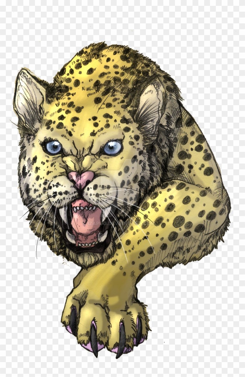 Drawn Leopard Angry - Angry Leopard Png #371040