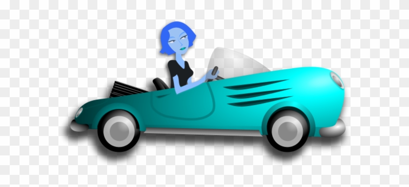 Blonde Woman Driving Car Color Variation - Driving Old Man Clipart #371074