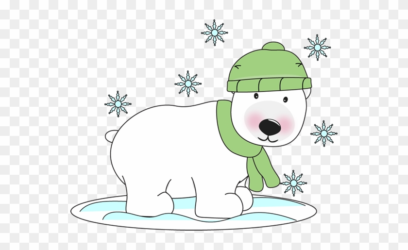 Winter Polar Bear Clip Art - Penguin And Polar Bear #371095