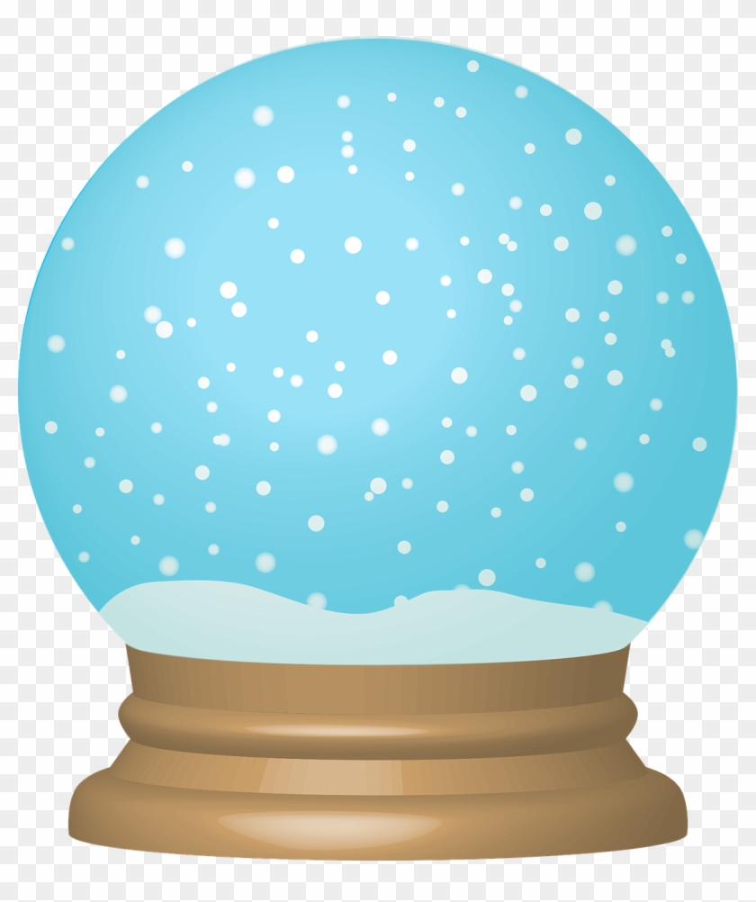 Snow Ball, Snow, White, December, Snow Crystals, Winter - Snowglobe Clipart #371133