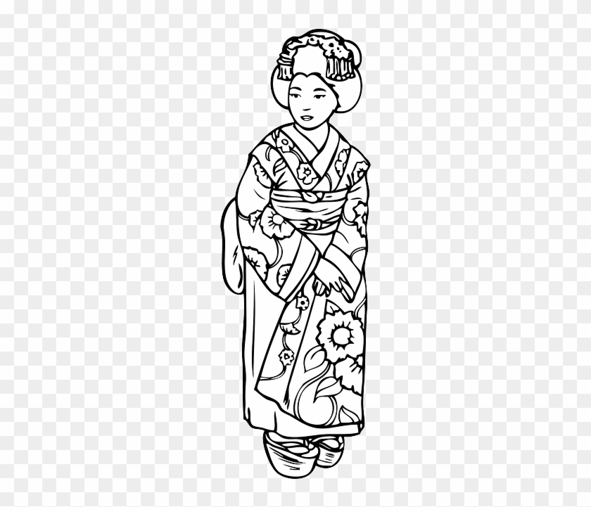 Outline, People, Woman, Geisha, Standing, Asian - Madama Butterfly (english And Italian Edition) #371137
