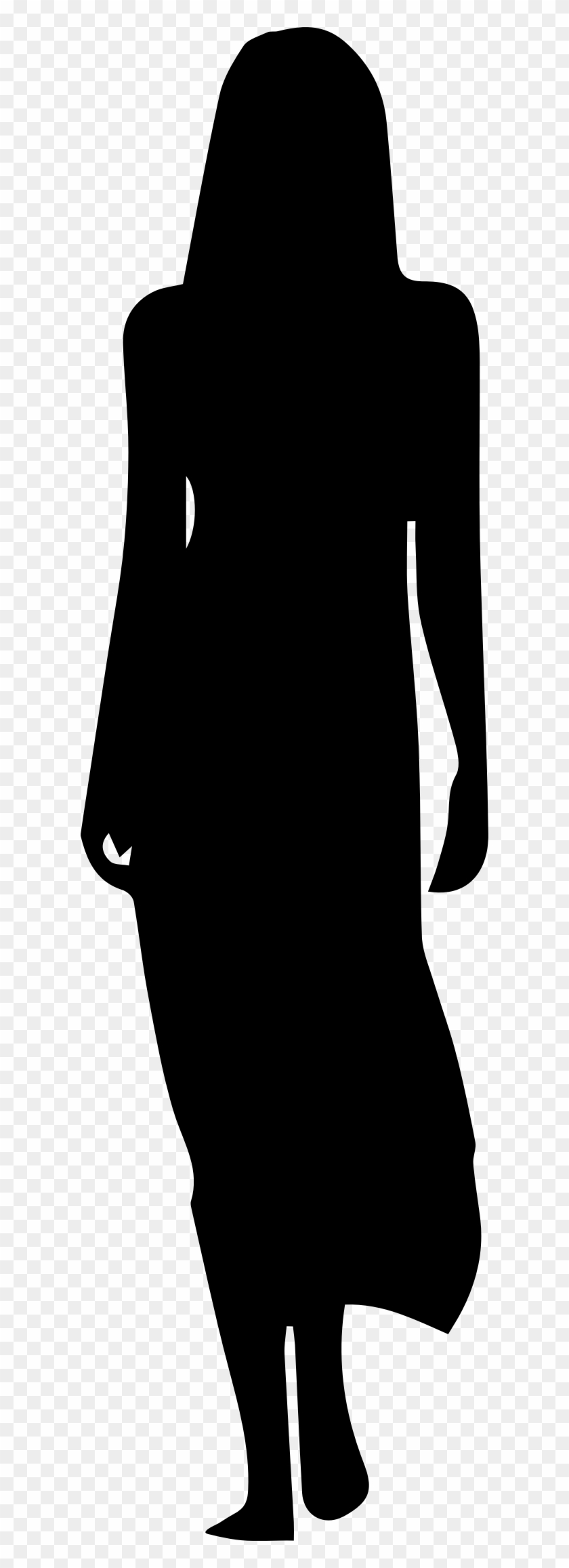 Clipart - Woman In Dress Silhouette #371138