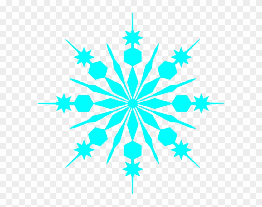 Snowflake Outline Clip Art - Teal And Purple Snowflake #371155