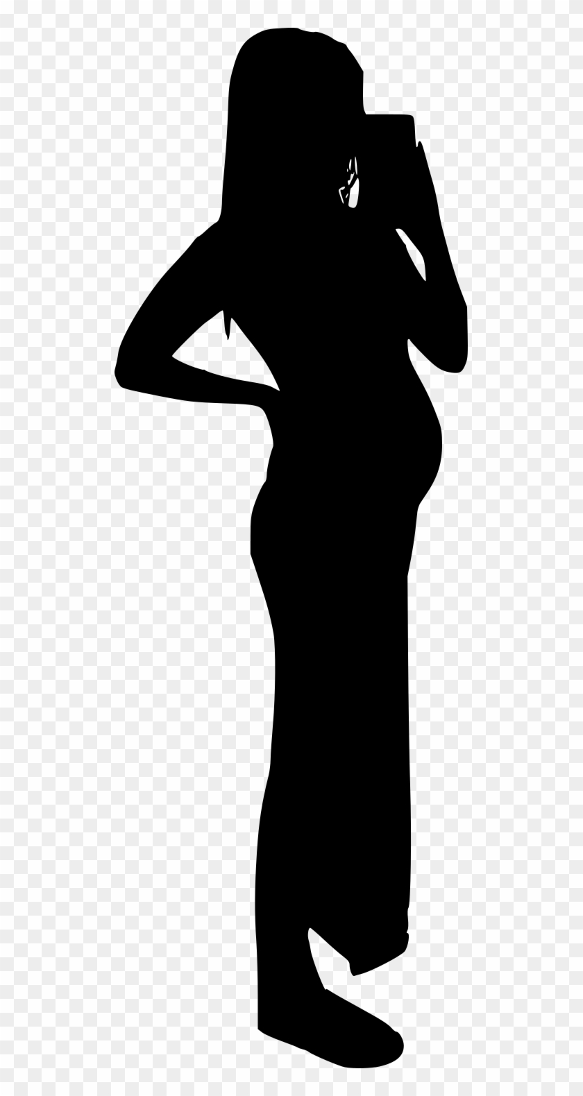 Pregnant Woman Silhouette Clipart - Silhouette #371181