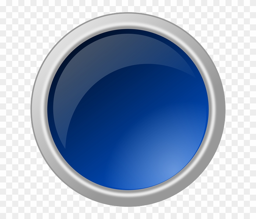 Blue Button, Glossy, Round, Circle, Blue - Circulo Azul 3d Png #371186