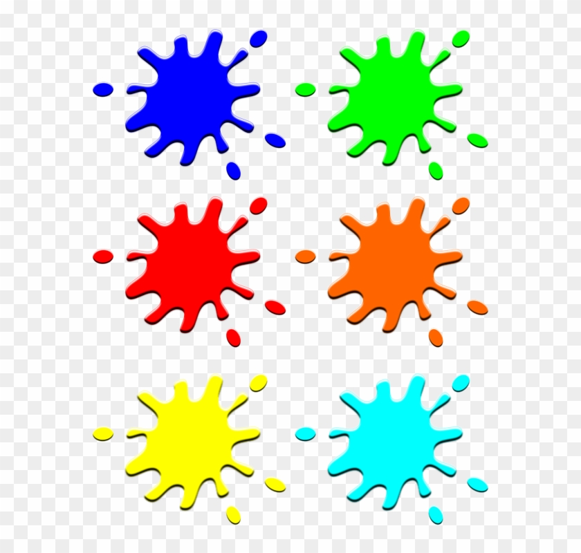 Colorful Snowflake Cliparts 16, - Orange Splat #371217