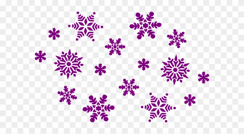 Purple Clipart Snowflake - Purple And Pink Snowflakes #371221