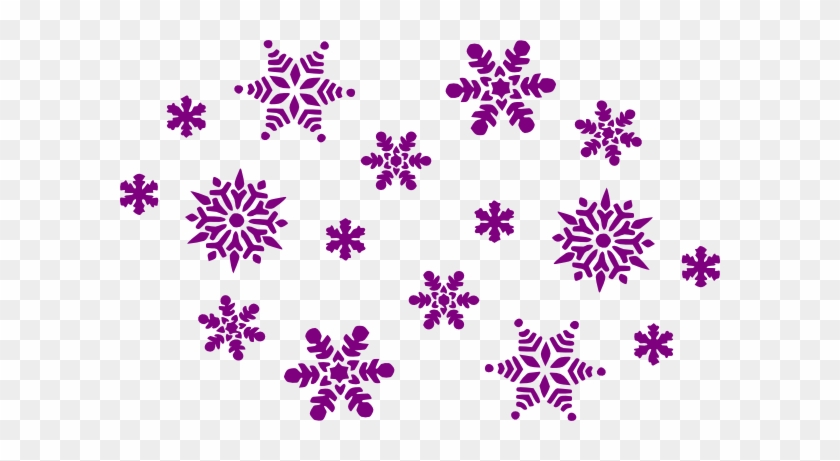Purple Clipart Snowflake - Purple And Pink Snowflakes #371221