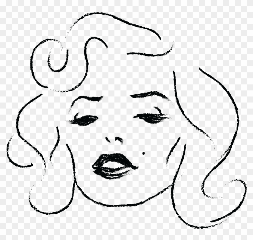 Free Clipart Of Marilyn Monroe - Marilyn Monroe Face Outline #371237