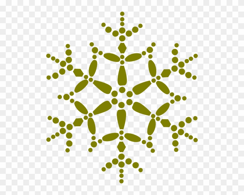 Gold Snowflake Clipart - Gold Snowflake Vector Png #371241