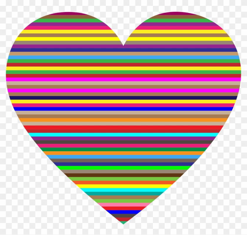 Clipart - Striped Heart Clip Art #371272