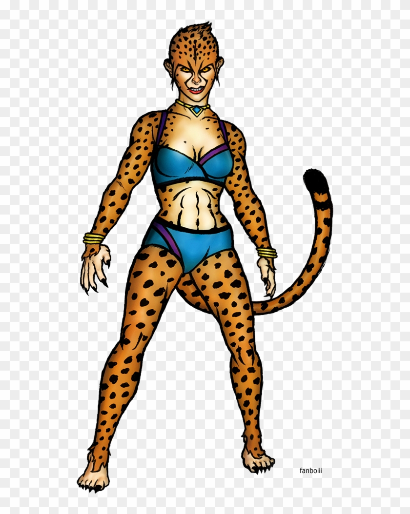 Cheetah Lion Cat Character Png 543 - Dc Comics Cheetah Png #371296