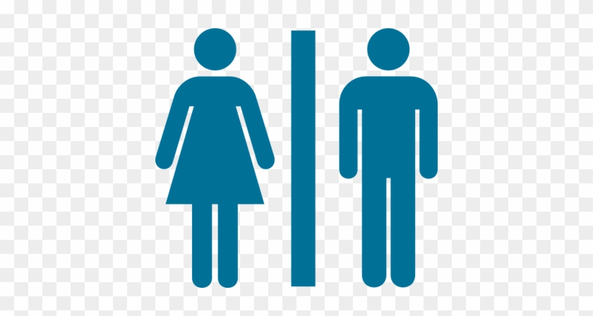 Male Female Bathroom Symbols Toilet Clipart Male And - Mexico Gender Pay Gap #371310