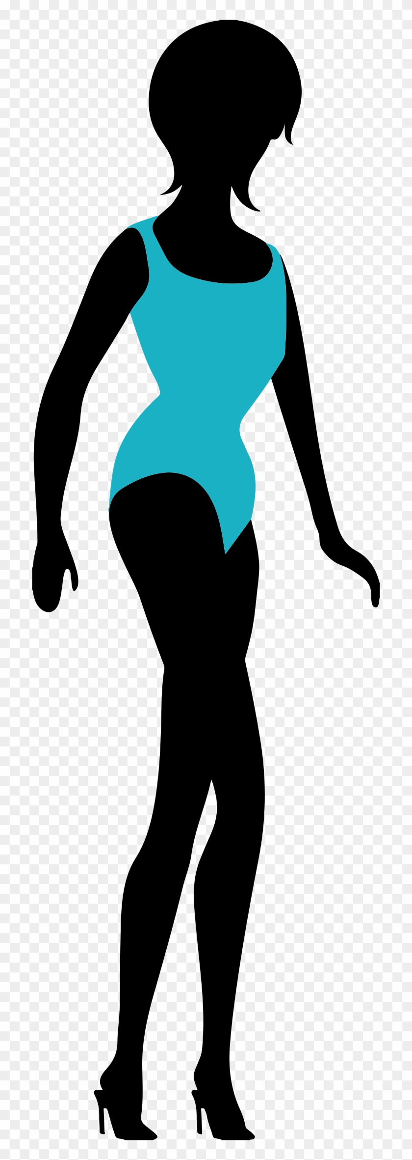 Clipart Woman In Bikini Silhouette - Bikini Woman Silhoutte Png #371356