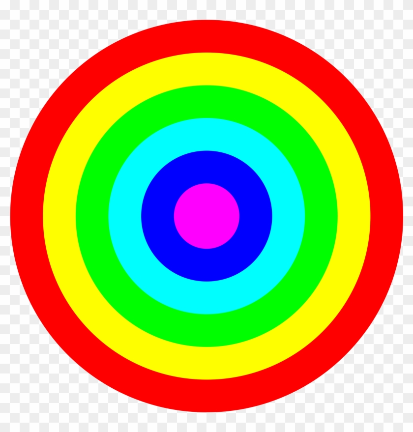 Rainbow Circle Target 6 Color Icons Png Free Png And - Target Circle #371362