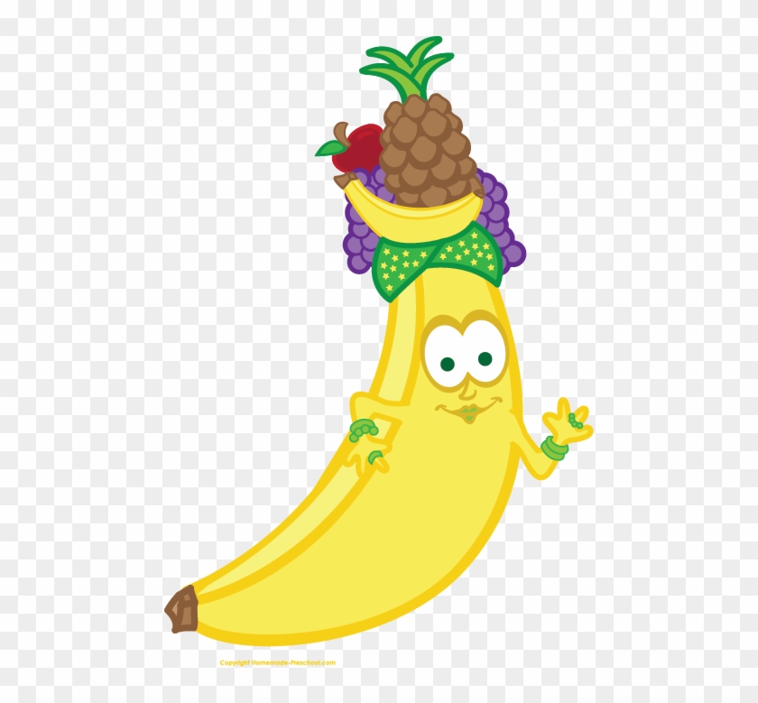 Bananafana Banana - Pineapple Fruit Clipart With Face Png #371401